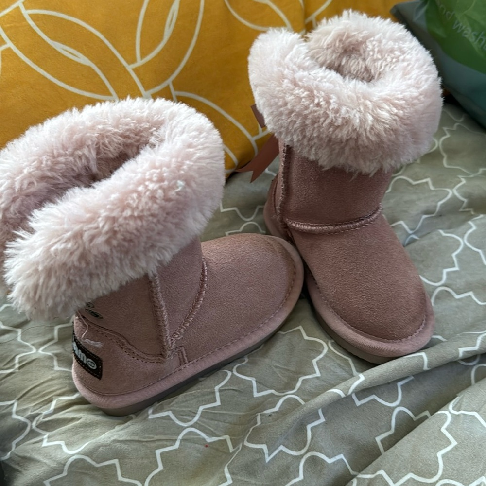 Toddler boots light pink mauve